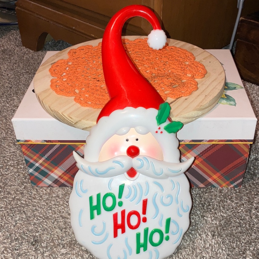 JSNY Santa Claus Holiday Wall Or Door Decor Vintage